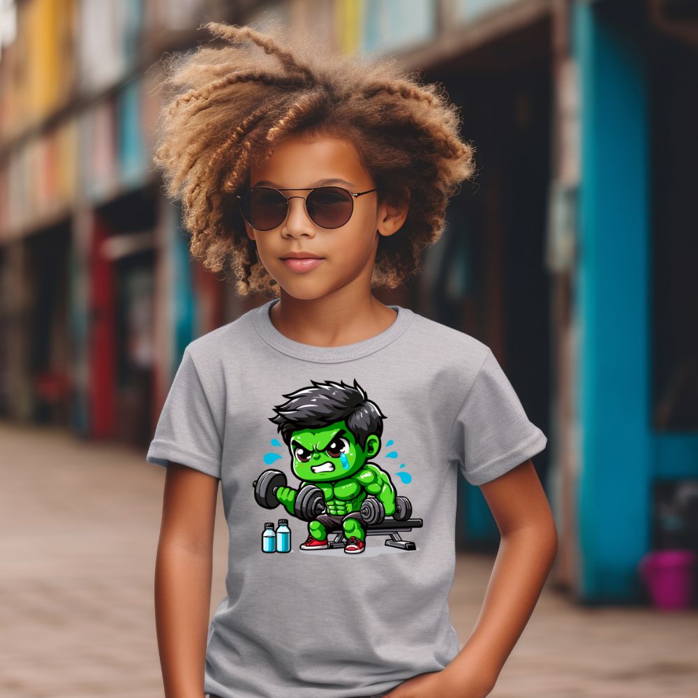 Camiseta Infanto Juvenil Personagens Heróis Hulk Gym