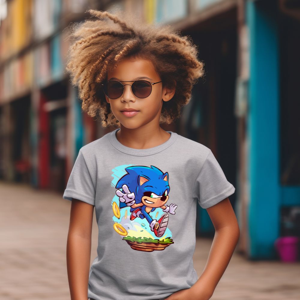 Camiseta Infanto Juvenil Personagens Sonic Games Geek Desenhos