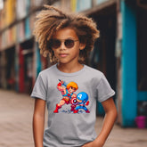 Camiseta Infanto Juvenil Personagens He-man vs Capitão América