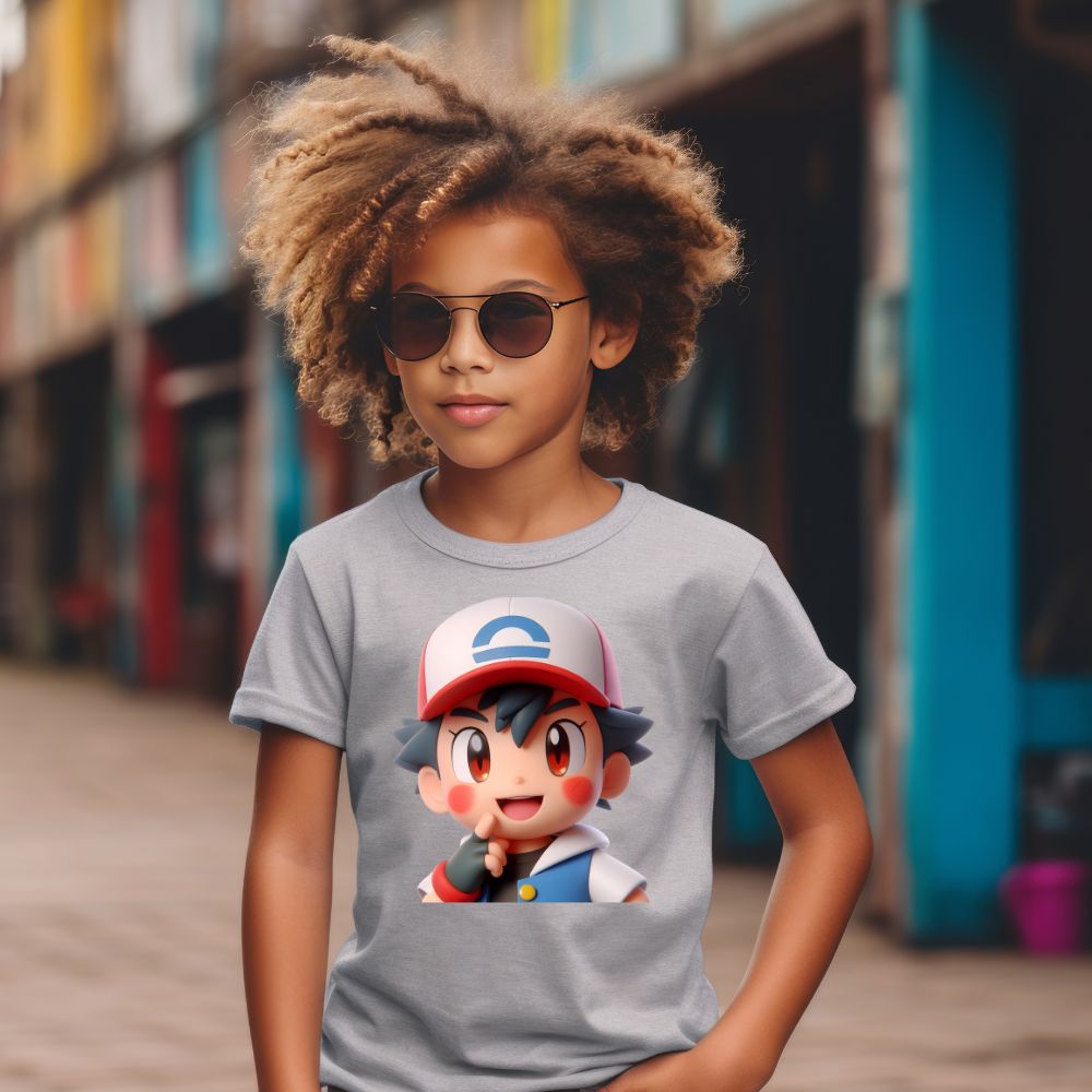 Camiseta Infanto Juvenil Personagens Pokémon Infantil Anime Desenho 01