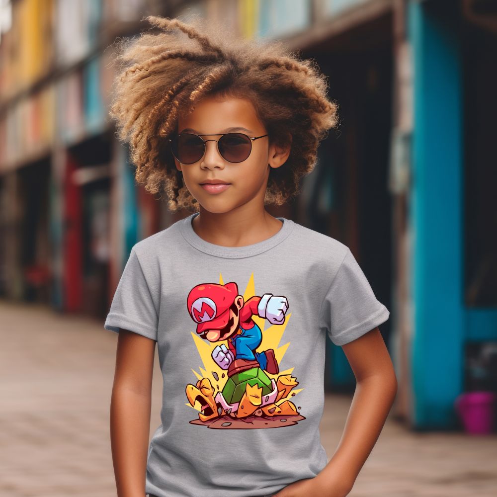 Camiseta Infanto Juvenil Personagens Super Mario Bros