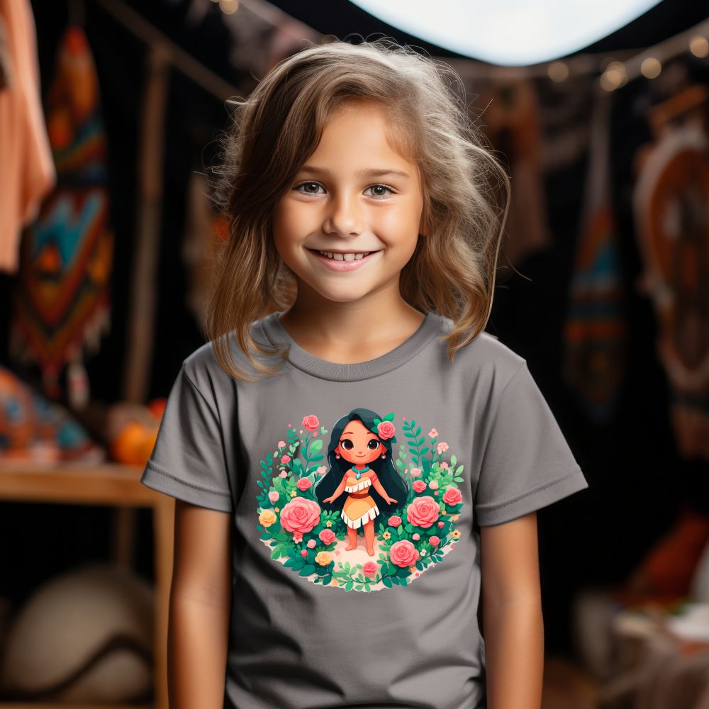 Camiseta Infanto Juvenil Personagens Princesa Moana