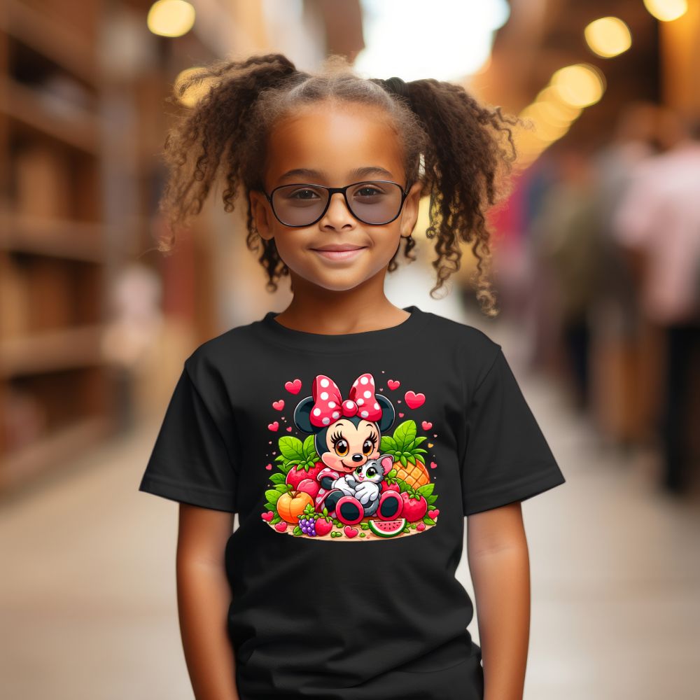 Camiseta Infanto Juvenil Personagens Feminina Minnie 01