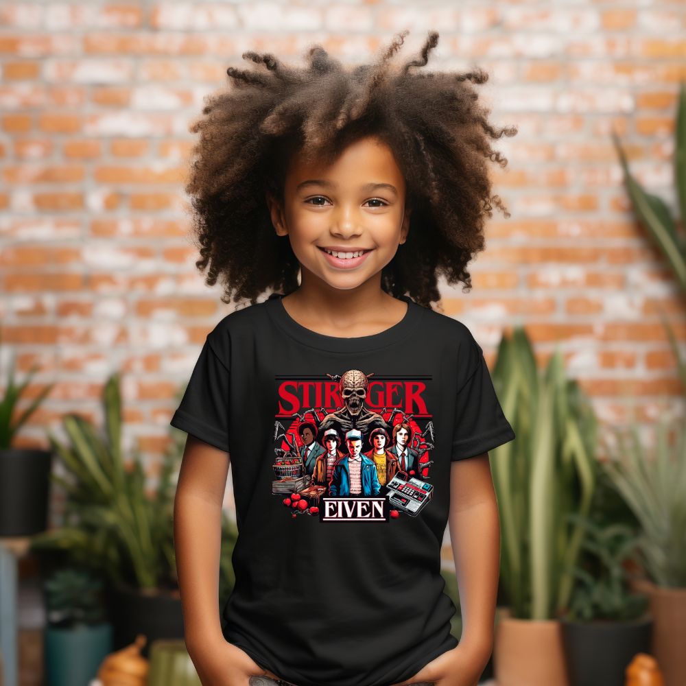 Camiseta Infanto Juvenil Personagens Stranger Things 04