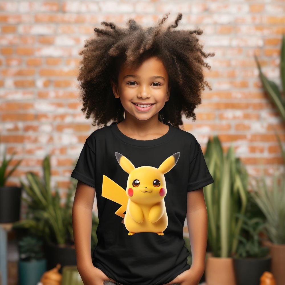 Camiseta Infanto Juvenil Personagens Pikachu Pokémon Clássico