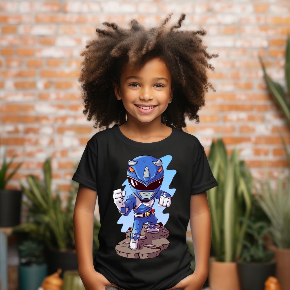 Camiseta Infanto Juvenil Personagens Power Rangers Azul