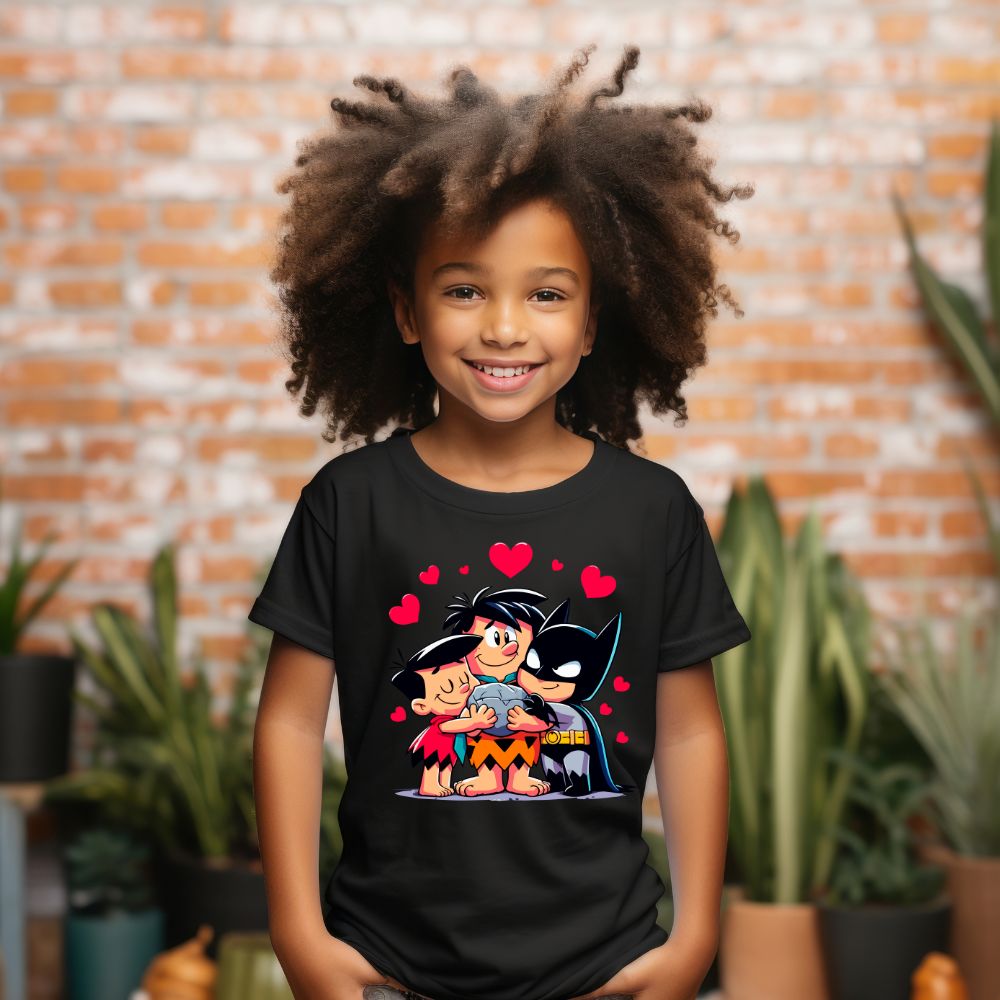 Camiseta Infanto Juvenil Personagens The Flintstones Super Heróis Batman