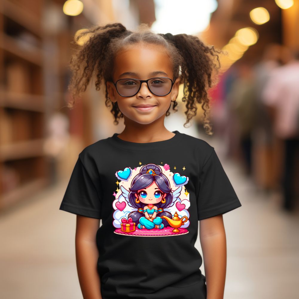 Camiseta Infanto Juvenil Personagens Princesa Jasmine 01