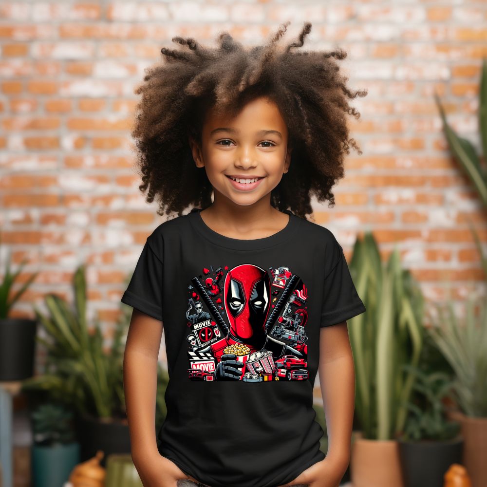 Camiseta Infanto Juvenil Personagens Deadpool Anti herói