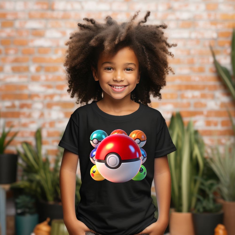 Camiseta Infanto Juvenil Personagens Anime Geek Pokémon Pokebola
