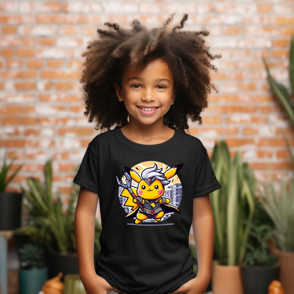 Camiseta Infanto Juvenil Personagens Pikachu Super Heróis 05