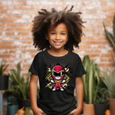 Camiseta Infanto Juvenil Personagens Power Rangers Vermelho