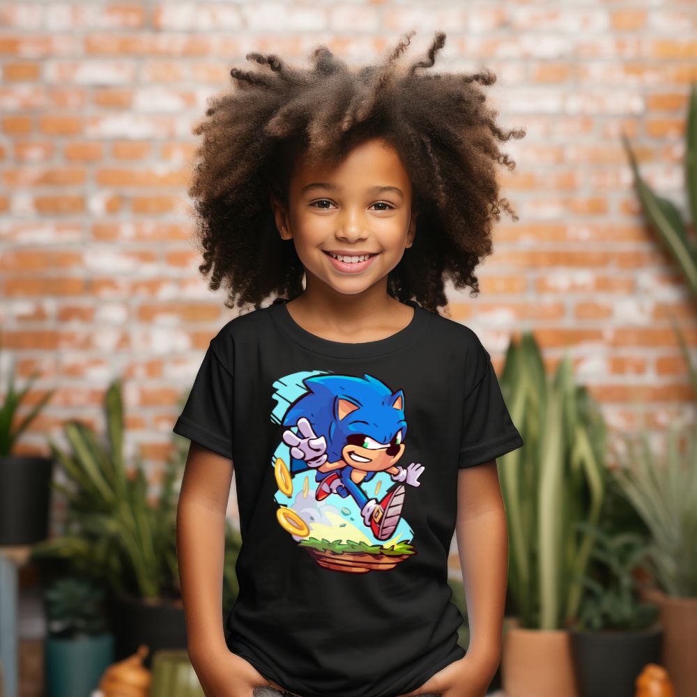 Camiseta Infanto Juvenil Personagens Sonic Games Geek Desenhos
