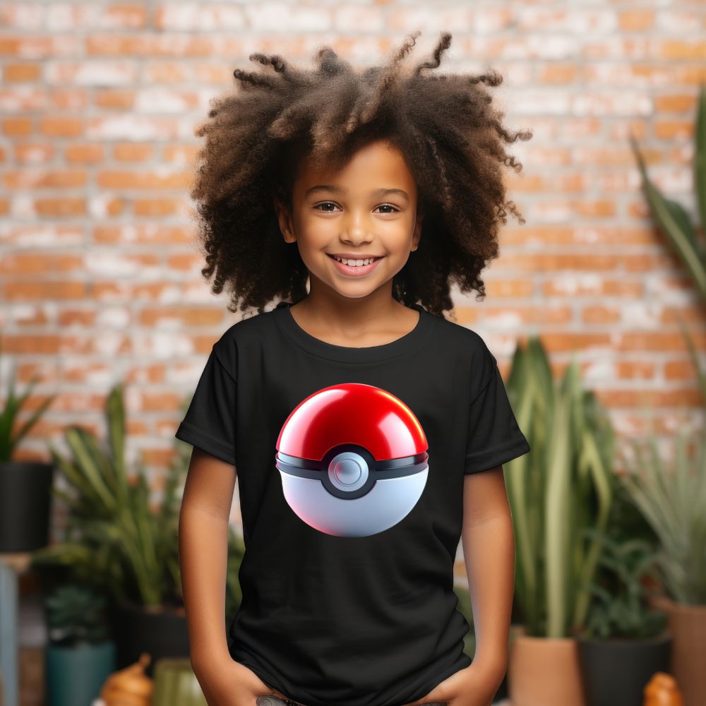 Camiseta Infanto Juvenil Personagens Anime Pokémon Pokebola