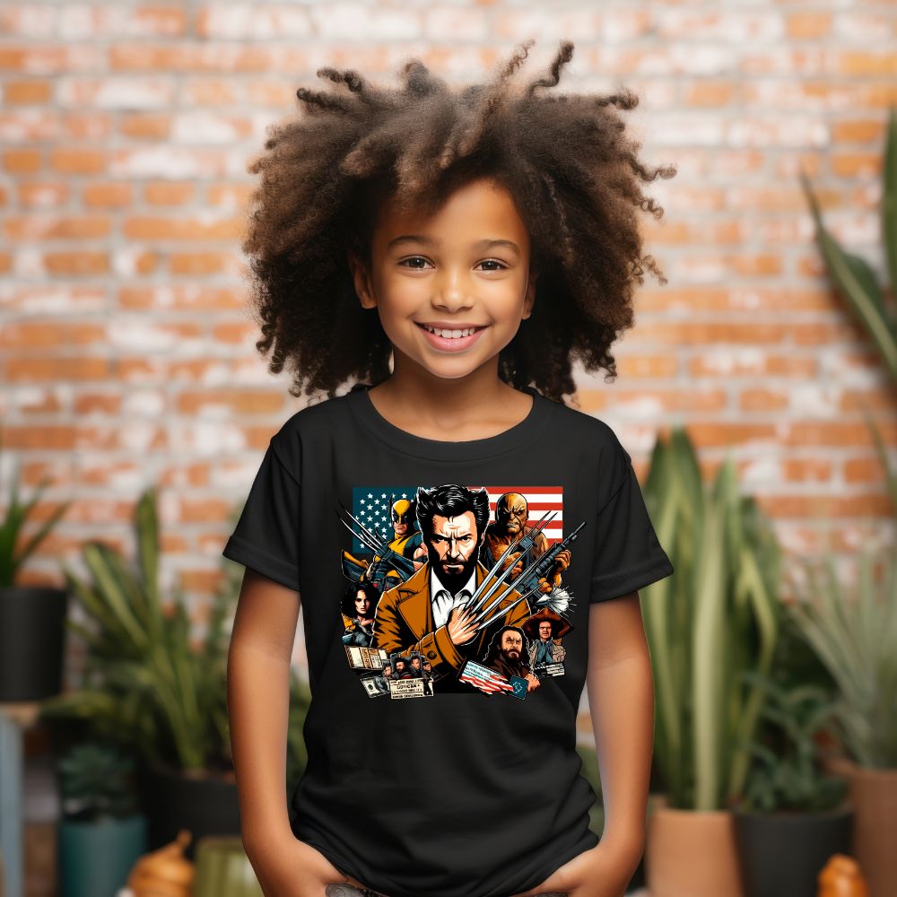 Camiseta Infanto Juvenil Personagens Wolverine X men Heróis