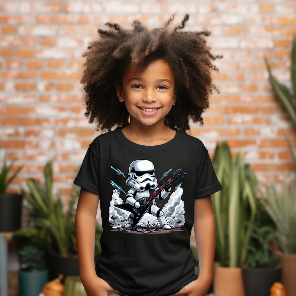 Camiseta Infanto Juvenil Personagens Star Wars Troopers Darth Vader Metal