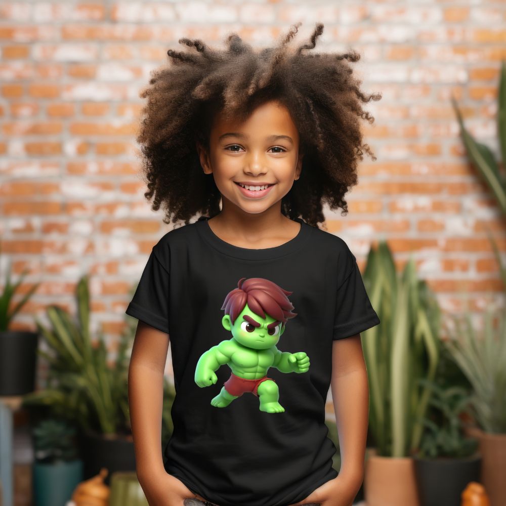 Camiseta Infanto Juvenil Personagens Hulk Mini Heróis