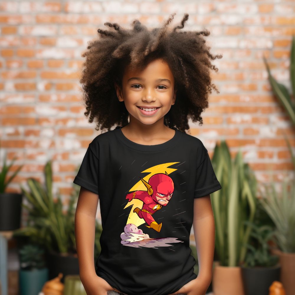 Camiseta Infanto Juvenil Personagens Super Heróis Flash