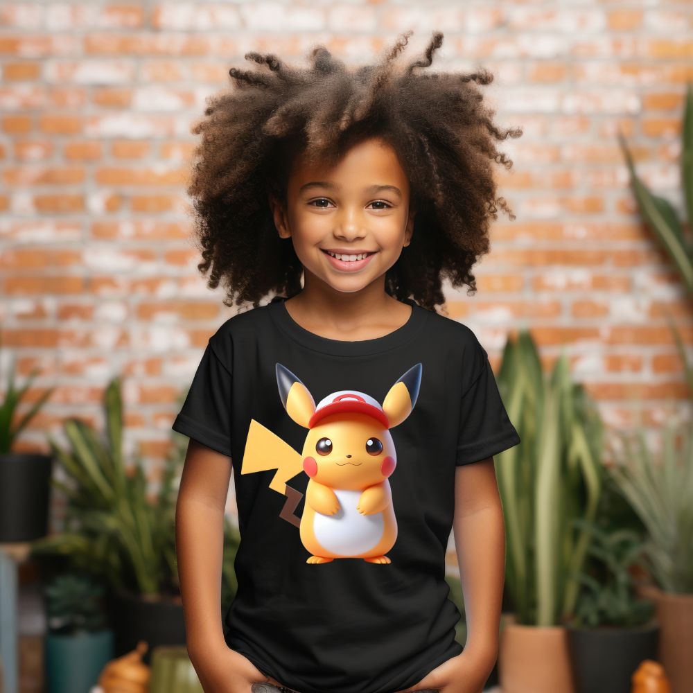 Camiseta Infanto Juvenil Personagens Pikachu Pokémon Clássico 02