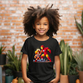Camiseta Infanto Juvenil Personagens He-man vs Homem de Ferro