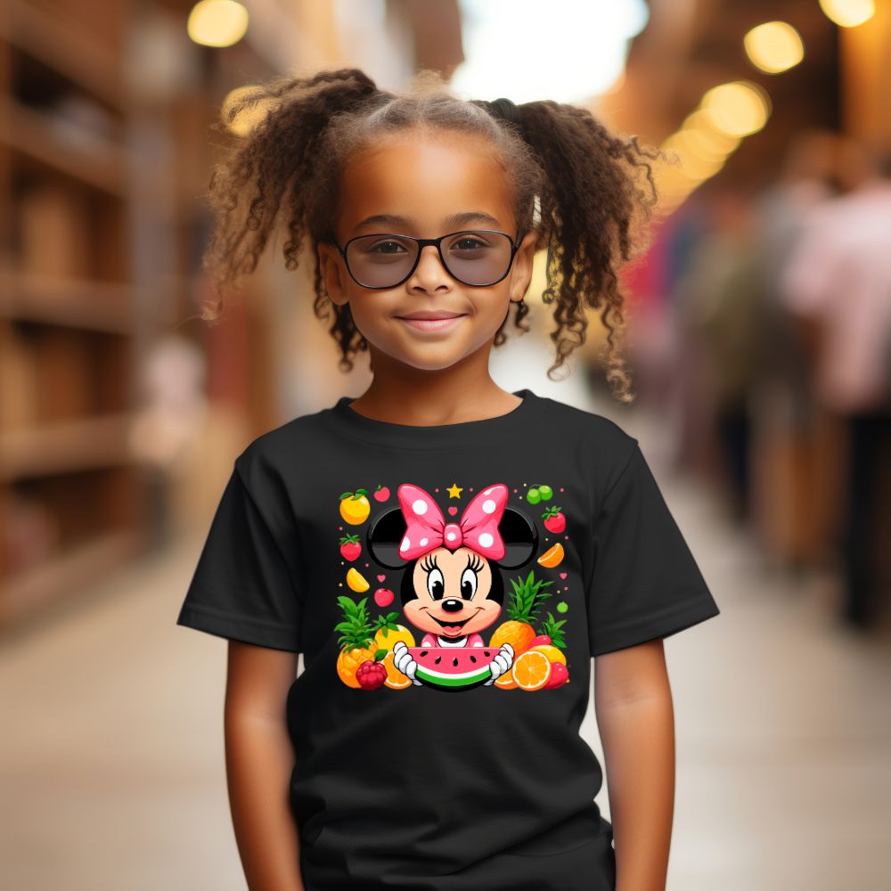 Camiseta Infanto Juvenil Personagens Minnie Personagem Feminina 01