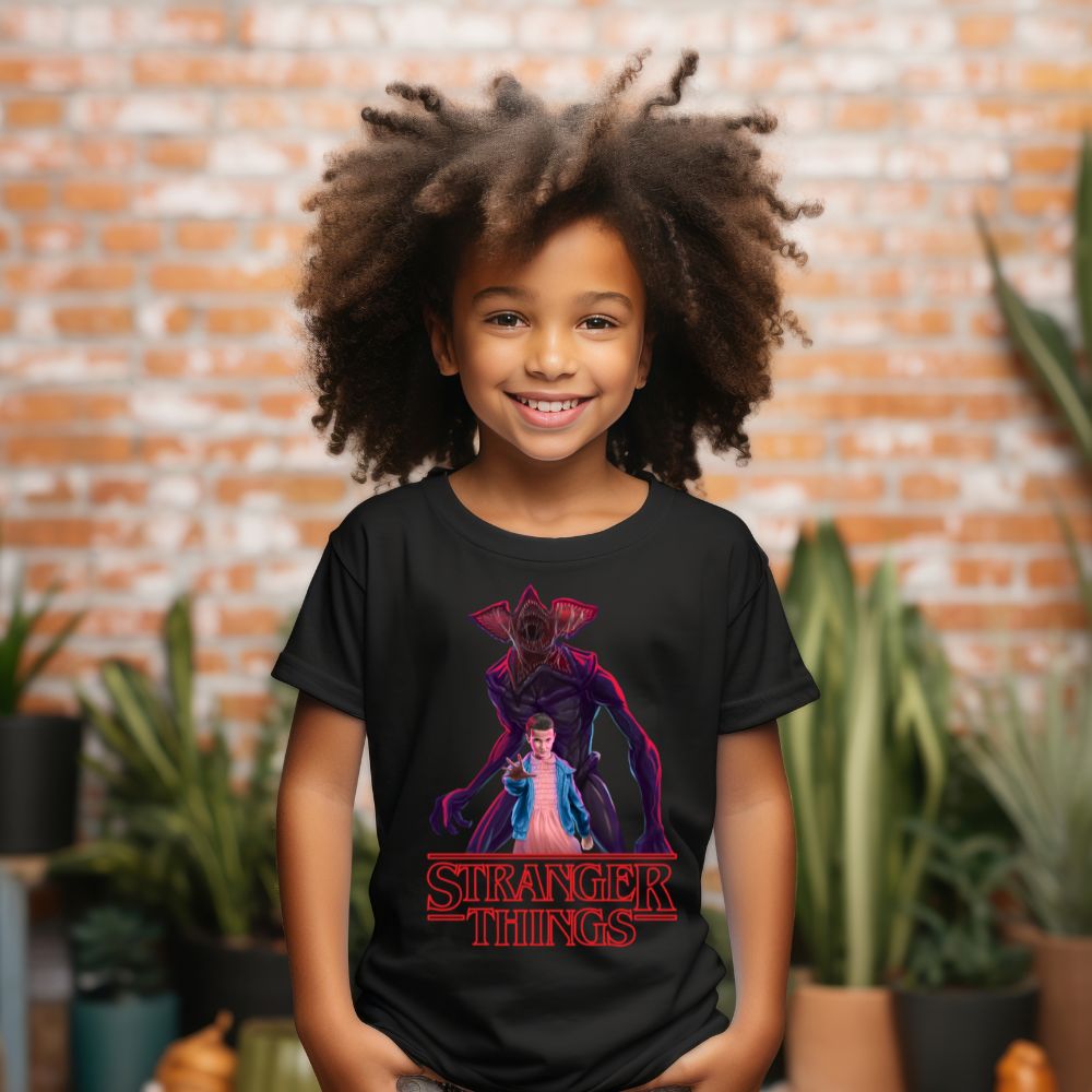 Camiseta Infanto Juvenil Personagens Serie Stranger Things
