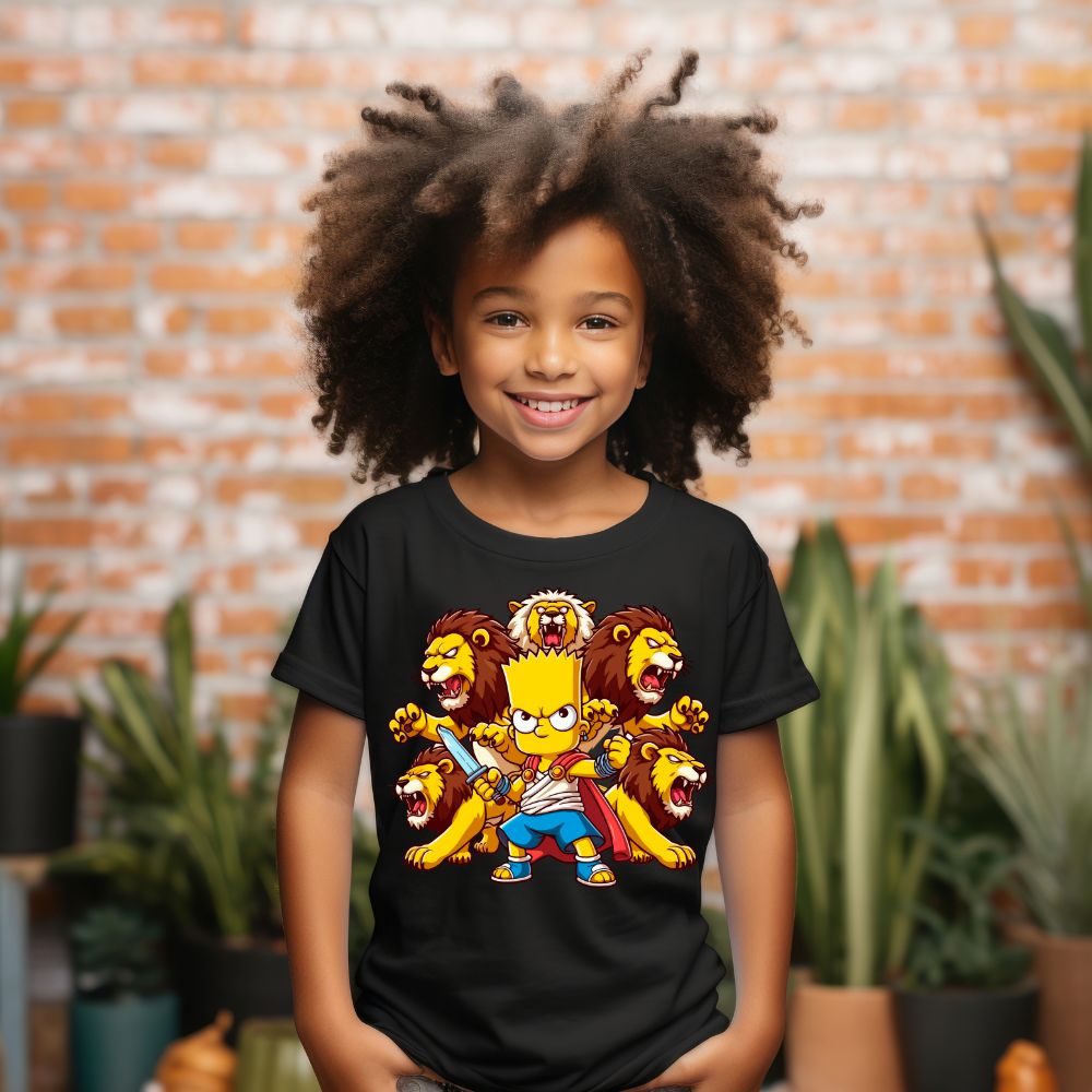 Camiseta Infanto Juvenil Personagens Bart Simpsons Gladiador