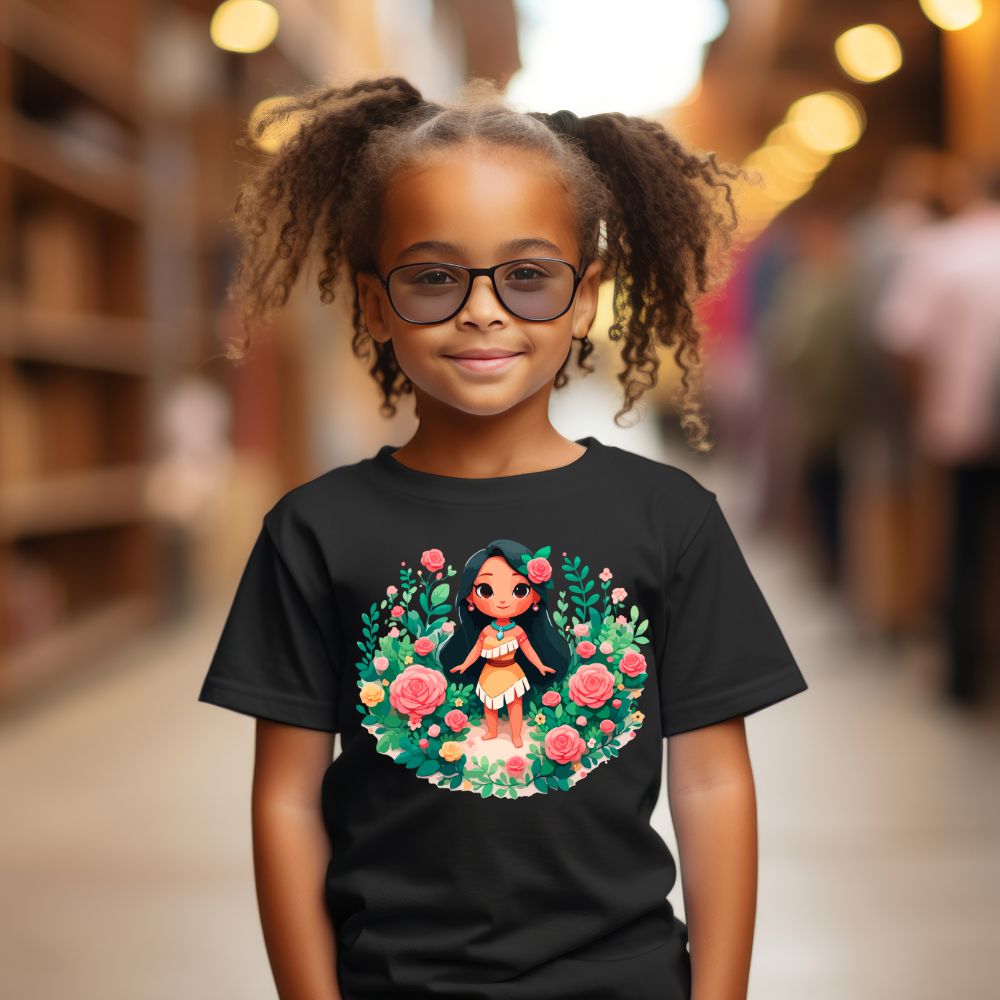 Camiseta Infanto Juvenil Personagens Princesa Moana