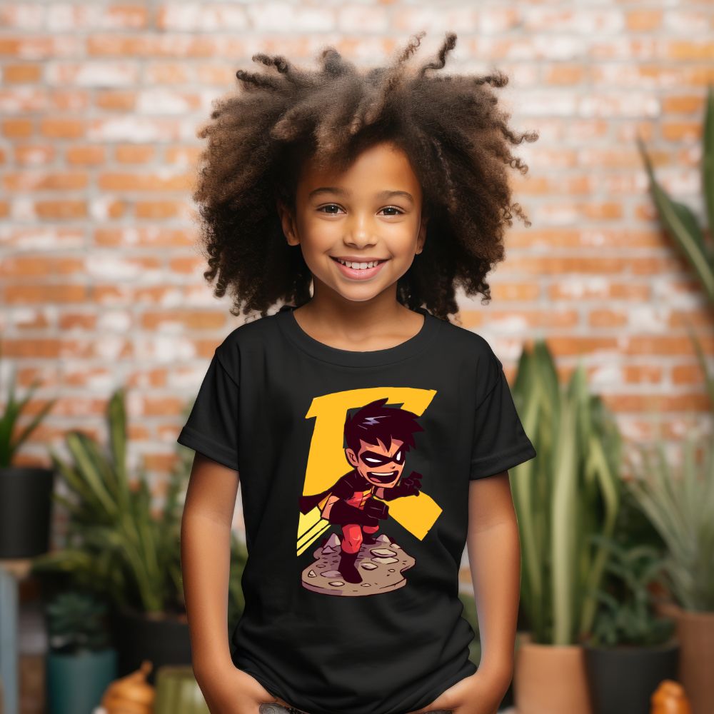 Camiseta Infanto Juvenil Personagens Super Heróis Robbin
