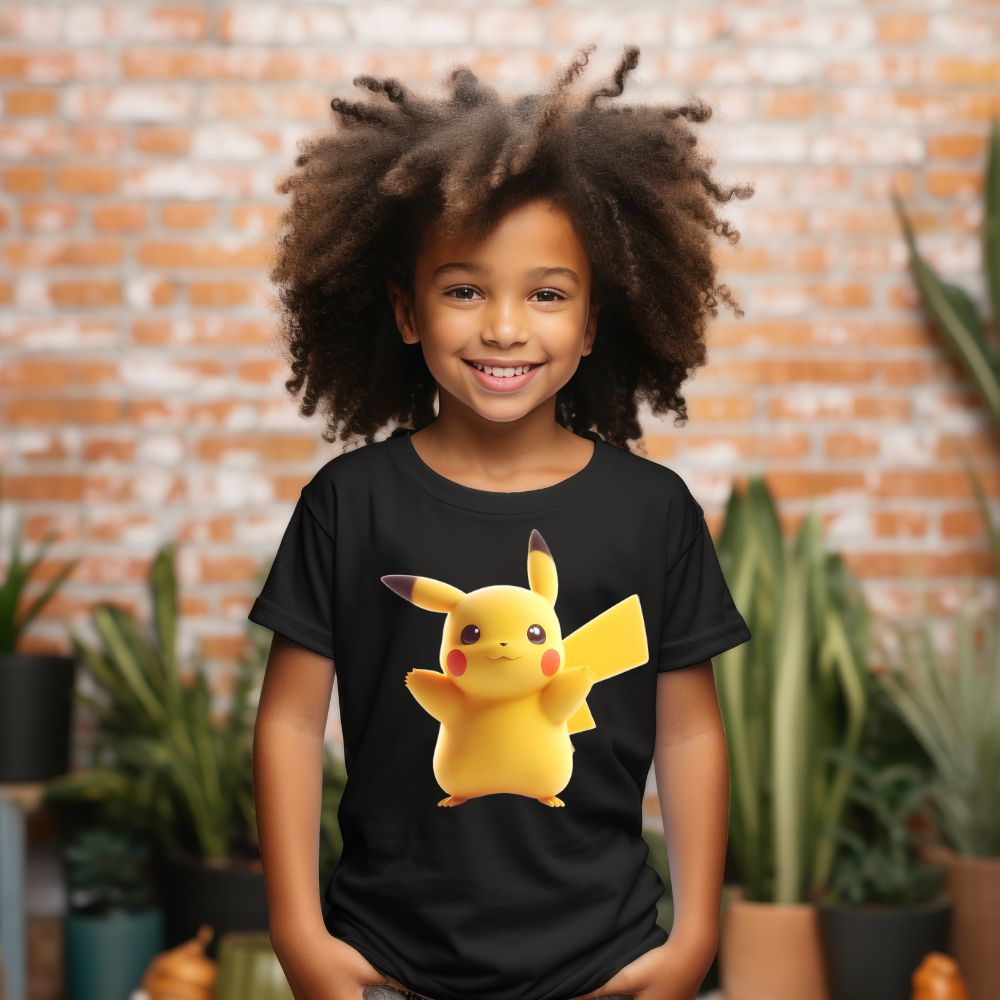 Camiseta Infanto Juvenil Personagens Pikachu Pokémon Clássico 03