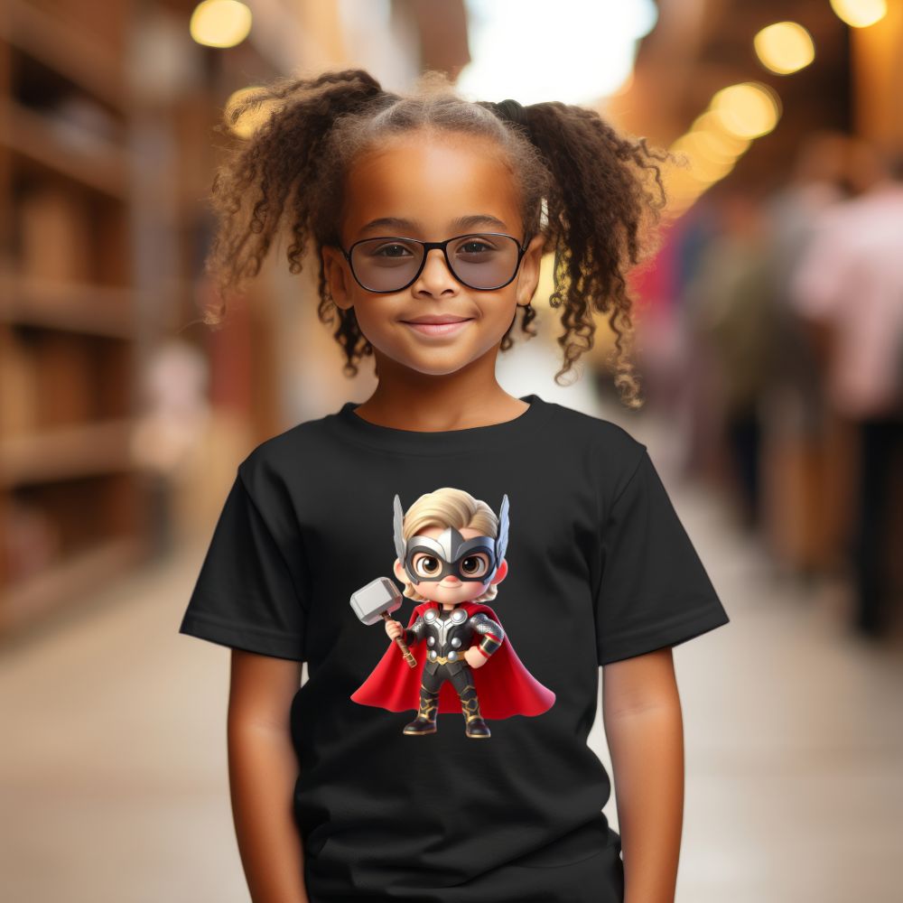 Camiseta Infanto Juvenil Personagens Mini Heróis Thor
