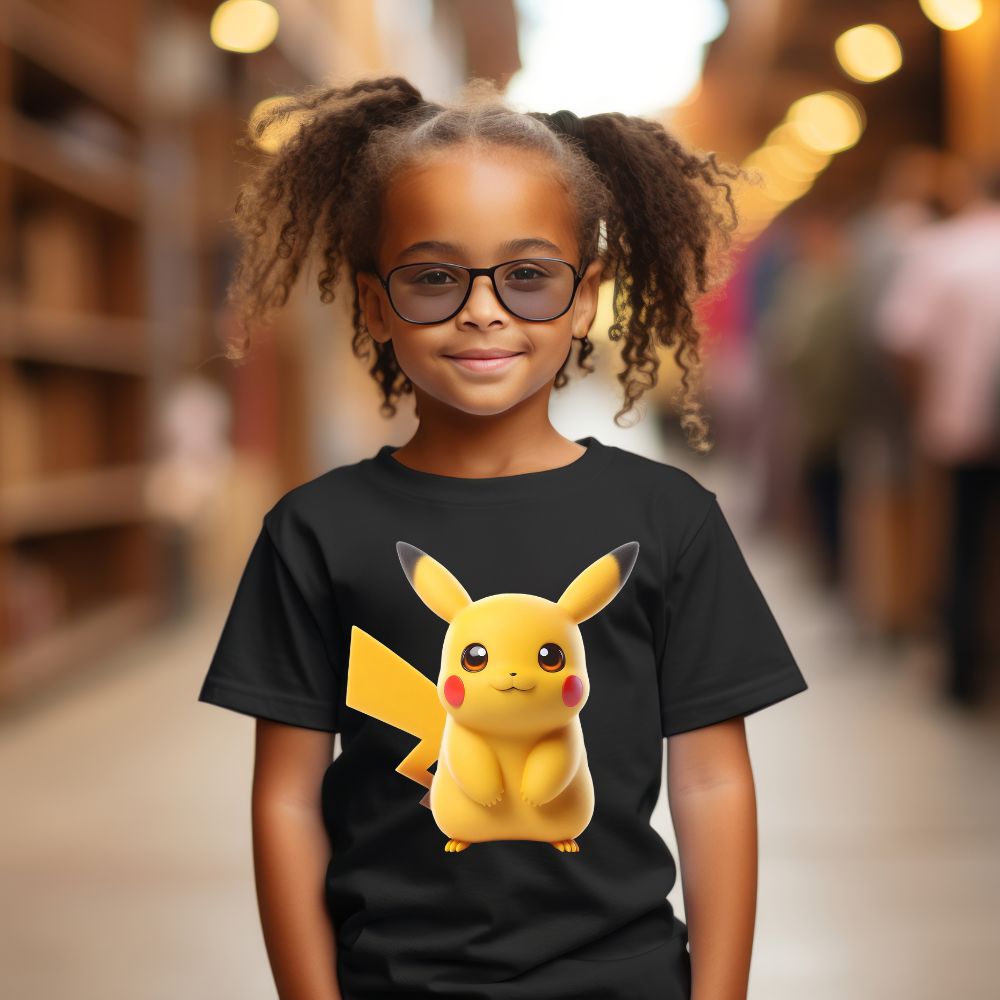 Camiseta Infanto Juvenil Personagens Pikachu Pokémon Clássico