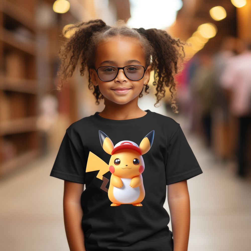 Camiseta Infanto Juvenil Personagens Pikachu Pokémon Clássico 02