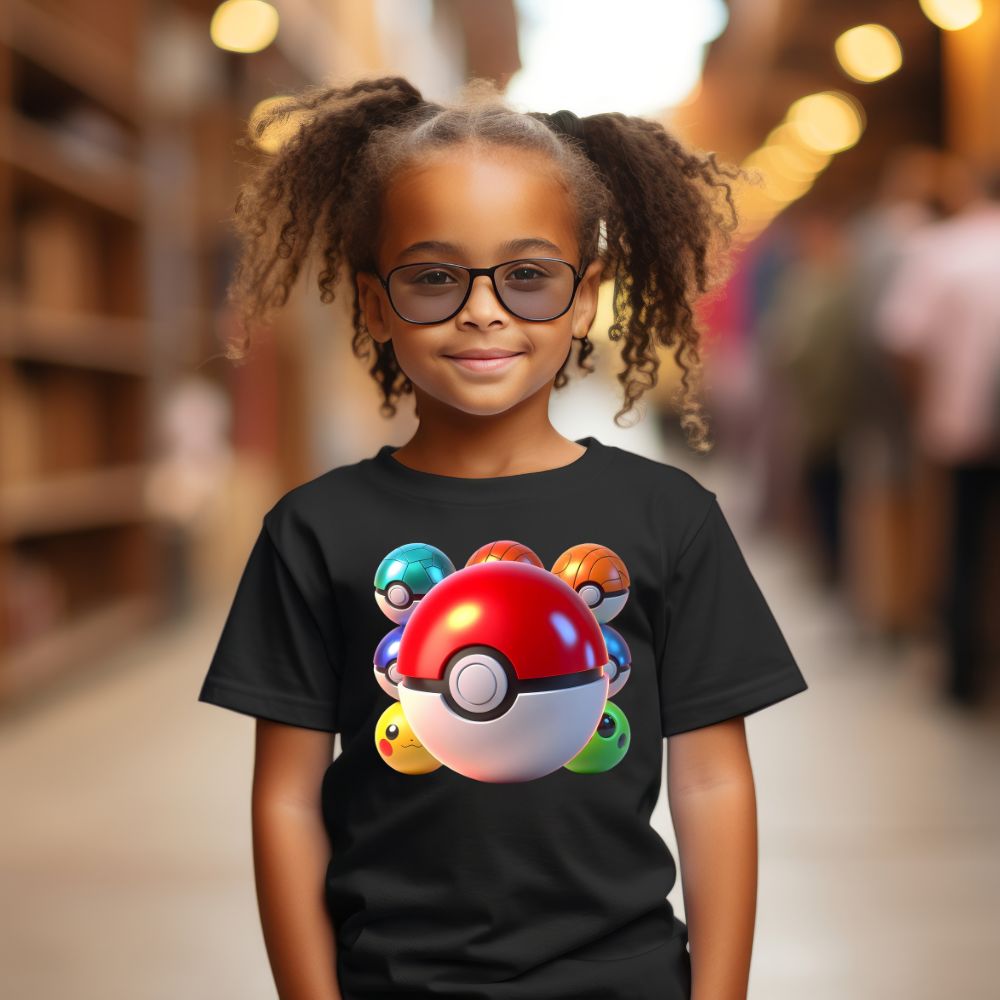 Camiseta Infanto Juvenil Personagens Anime Geek Pokémon Pokebola