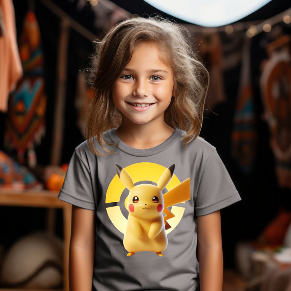 Camiseta Infanto Juvenil Personagens Pikachu Pokémon Clássico 01