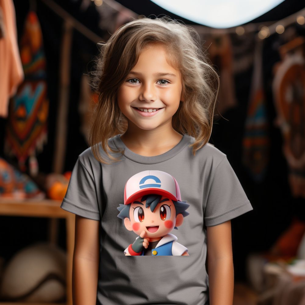 Camiseta Infanto Juvenil Personagens Pokémon Infantil Anime Desenho 01