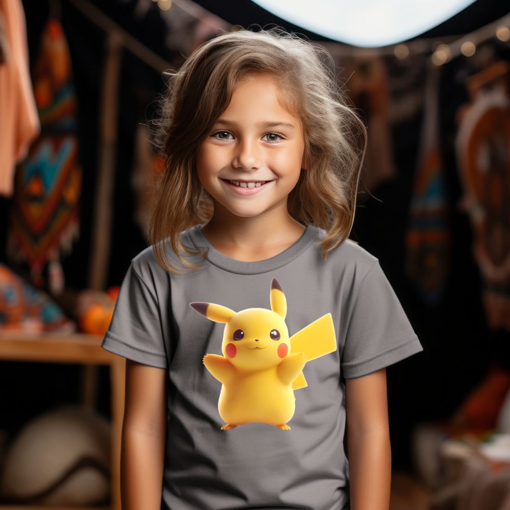 Camiseta Infanto Juvenil Personagens Pikachu Pokémon Clássico 03