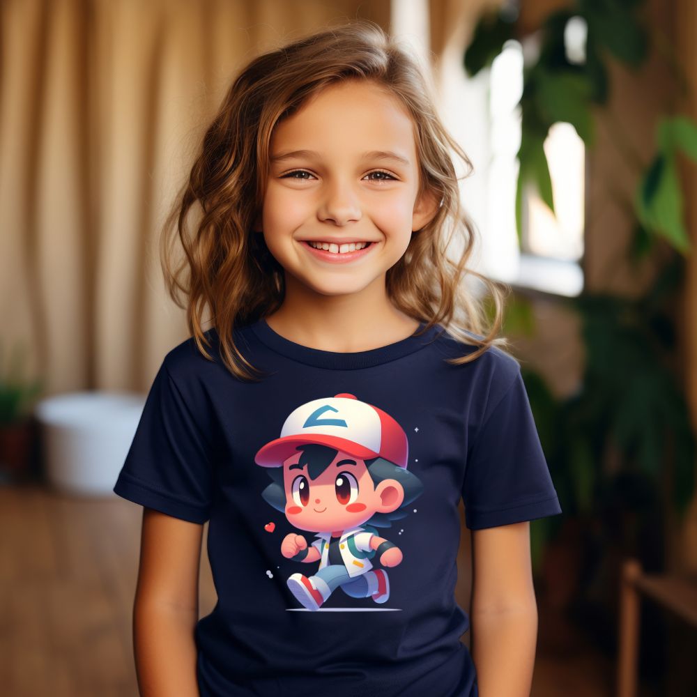 Camiseta Infanto Juvenil Personagens Pokémon Infantil Anime Desenho 03
