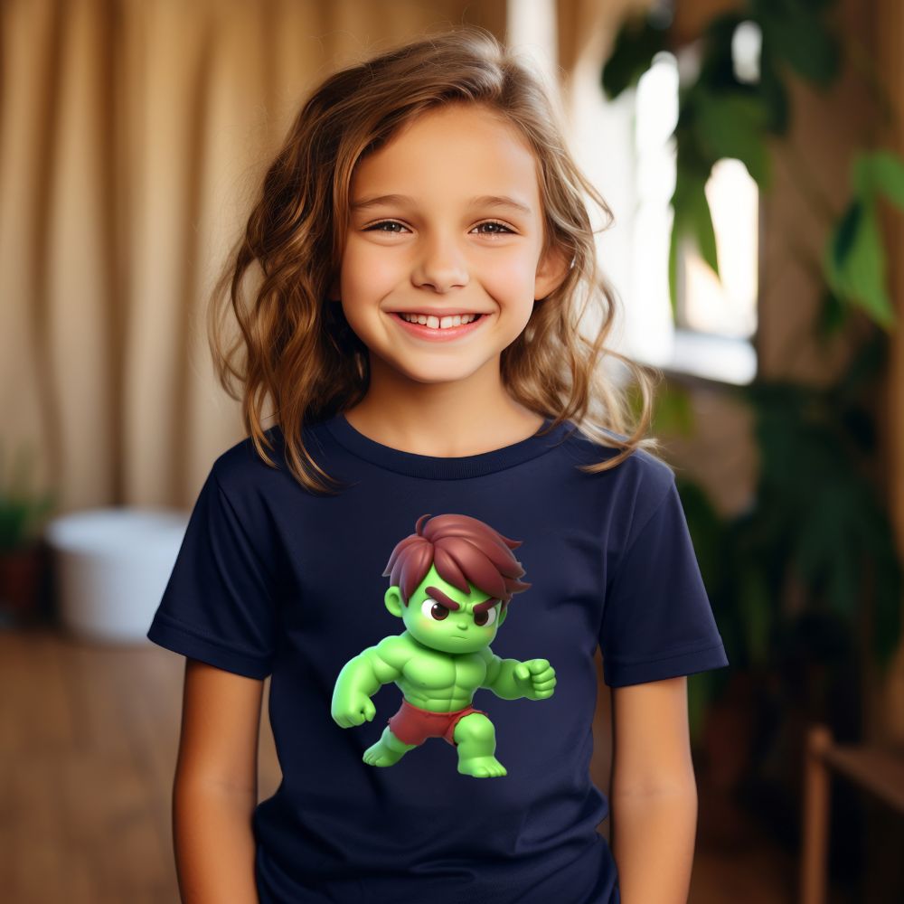 Camiseta Infanto Juvenil Personagens Hulk Mini Heróis