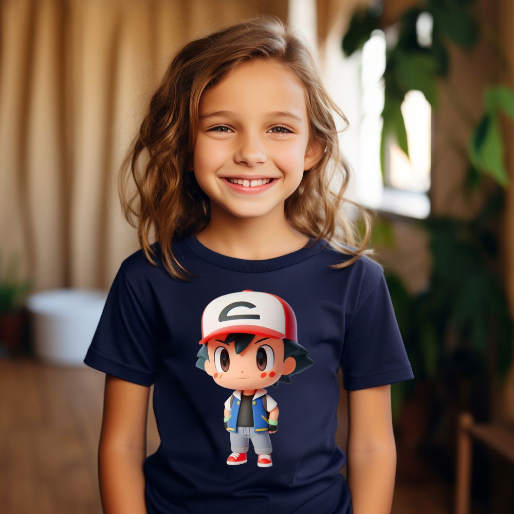 Camiseta Infanto Juvenil Personagens Pokémon Infantil Anime Desenho 02