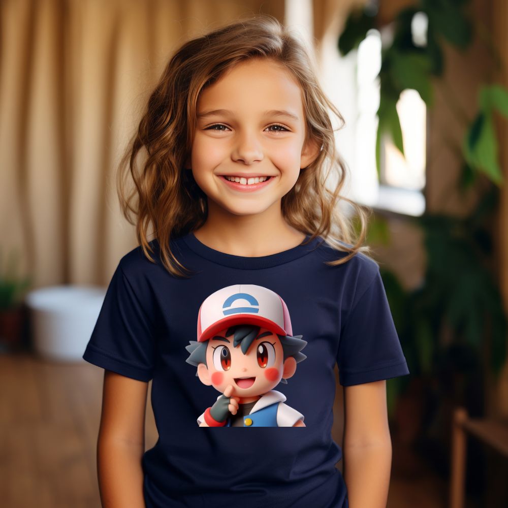 Camiseta Infanto Juvenil Personagens Pokémon Infantil Anime Desenho 01