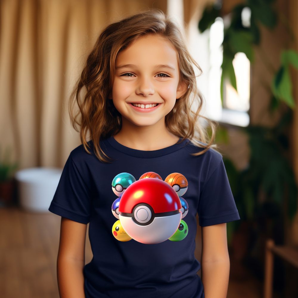Camiseta Infanto Juvenil Personagens Anime Geek Pokémon Pokebola