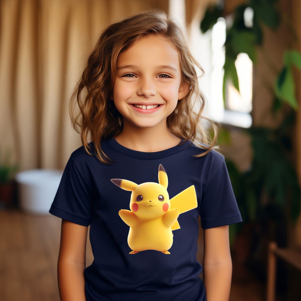 Camiseta Infanto Juvenil Personagens Pikachu Pokémon Clássico 03