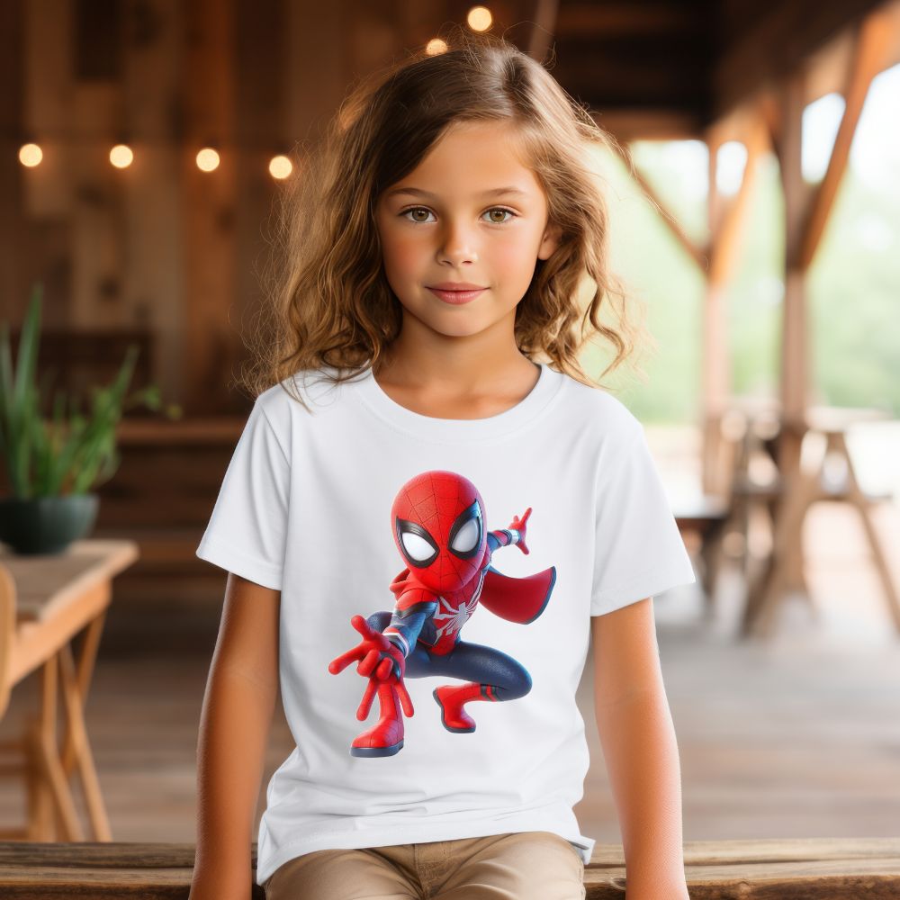 Camiseta Infanto Juvenil Personagens Spider Man Homem Aranha Infantil