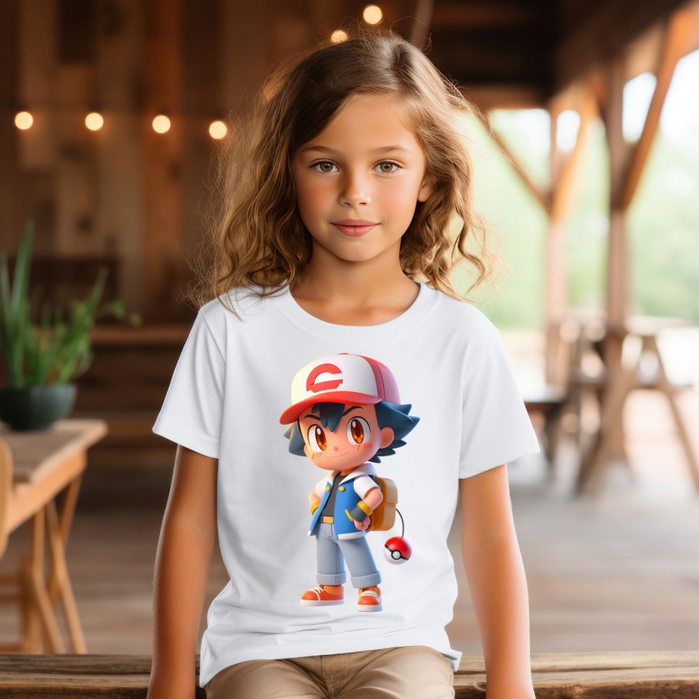 Camiseta Infanto Juvenil Personagens Pikachu Pokémon Clássico 05