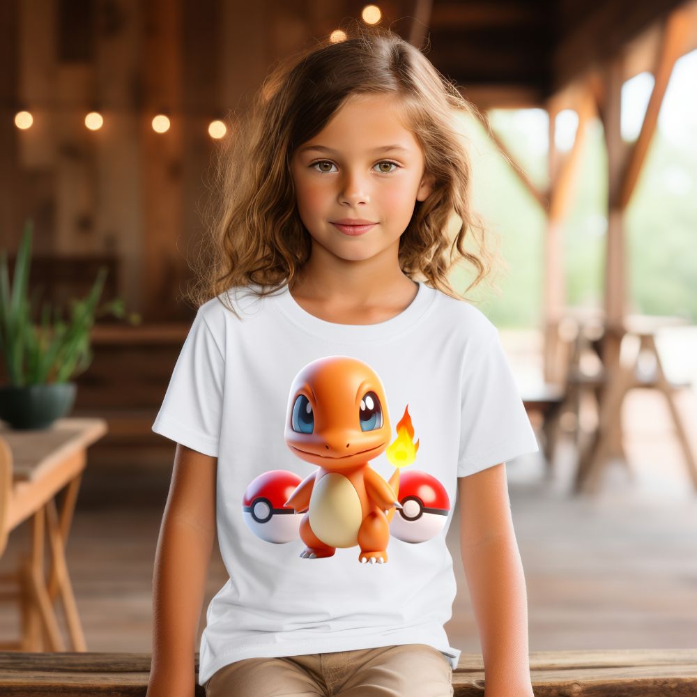 Camiseta Infanto Juvenil Personagens Pikachu Pokémon Clássico 04
