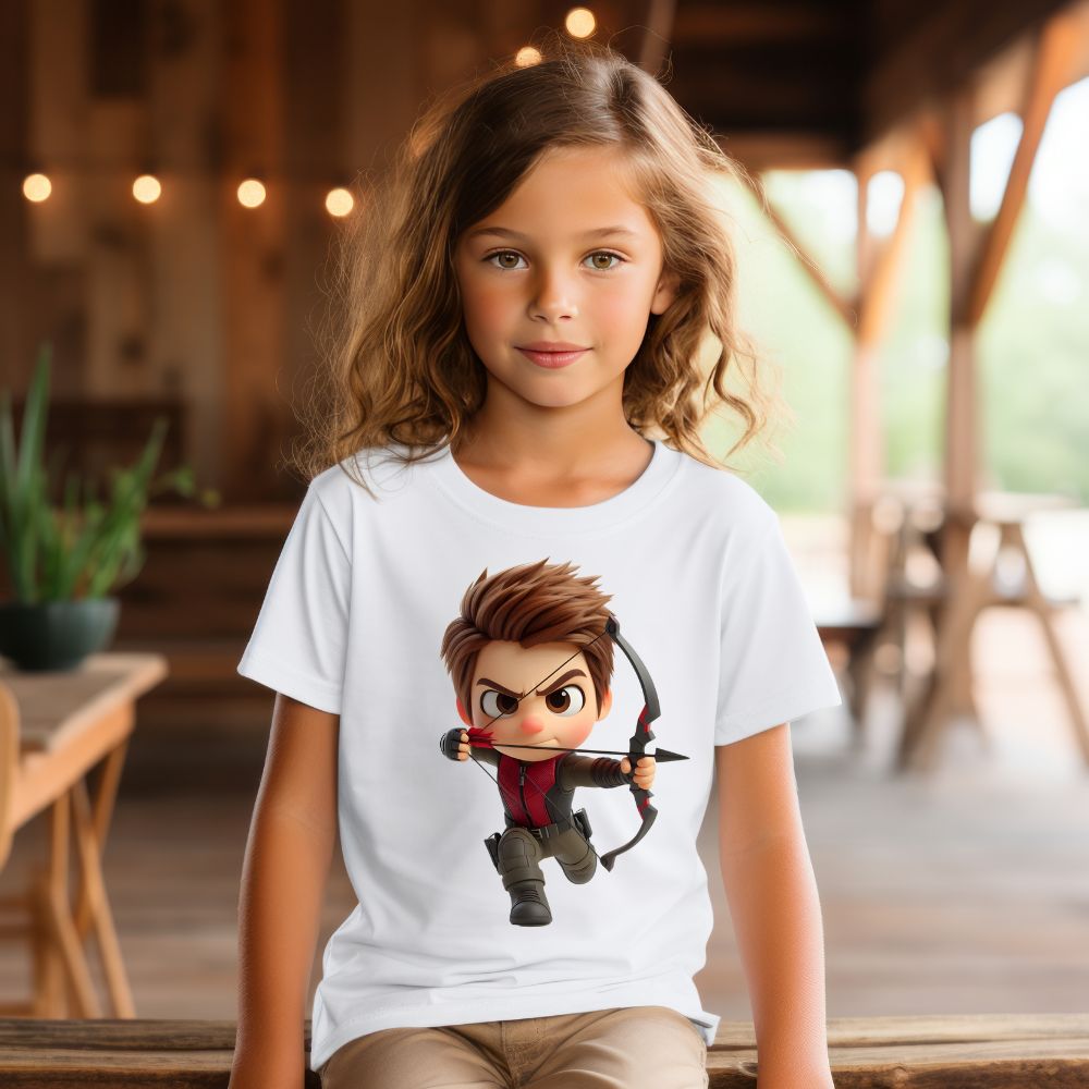 Camiseta Infanto Juvenil Personagens Super Heróis Arqueiro