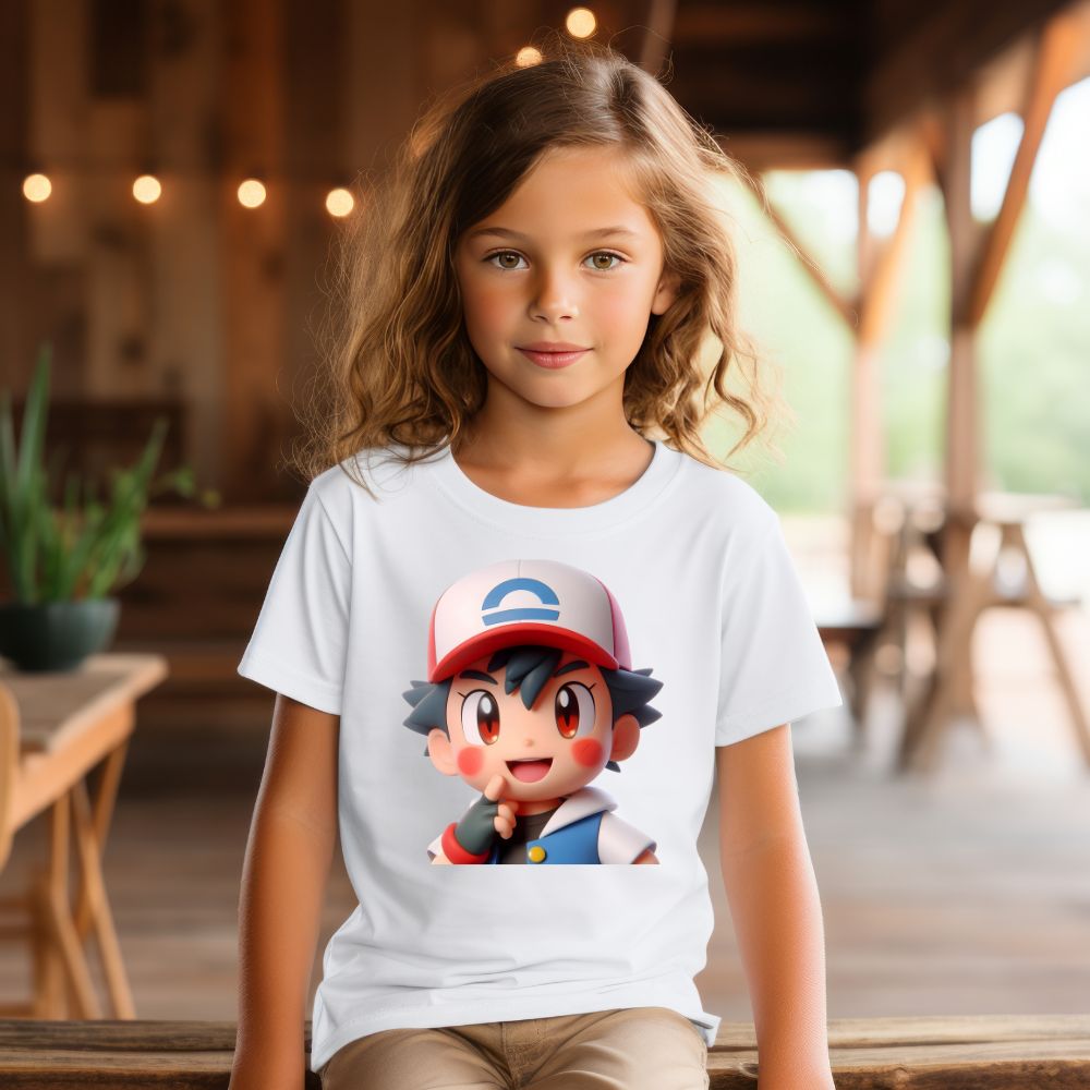 Camiseta Infanto Juvenil Personagens Pokémon Infantil Anime Desenho 01