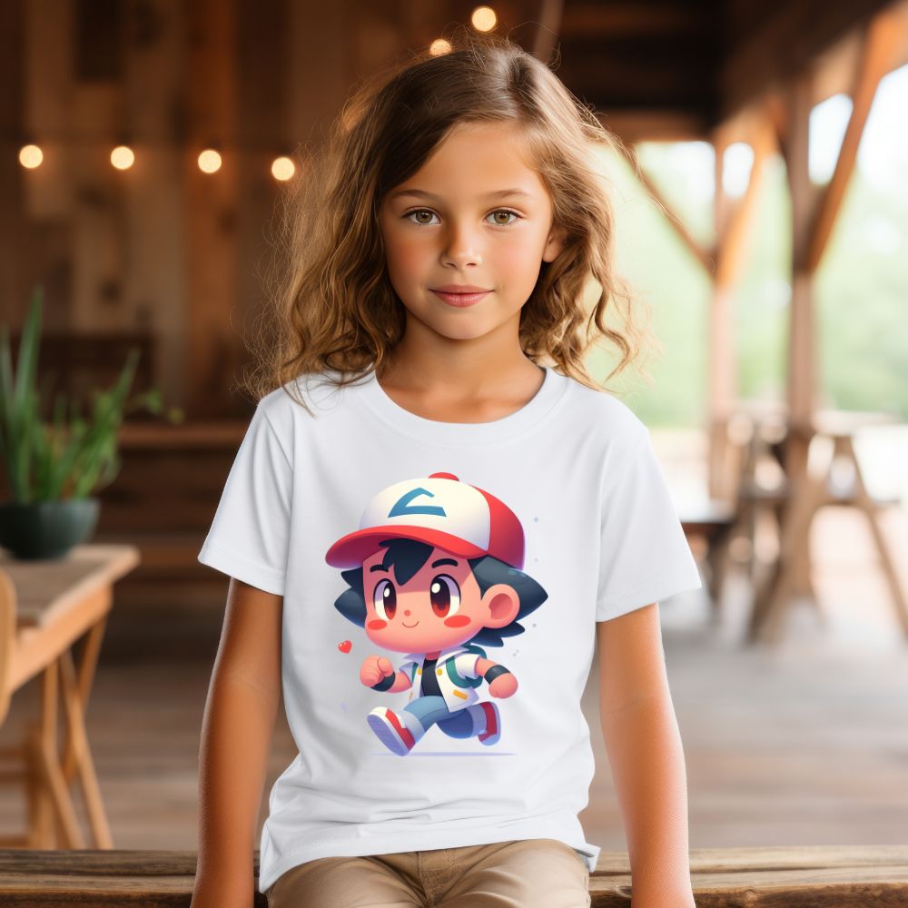 Camiseta Infanto Juvenil Personagens Pokémon Infantil Anime Desenho 03