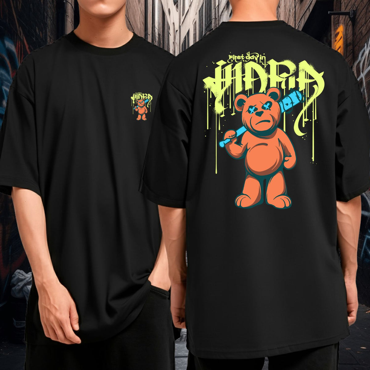 Camiseta Oversized Estampa Streetwear Urban Bear Limitada Premium